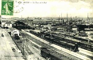 ALGER - GARE ET PORT - 1913